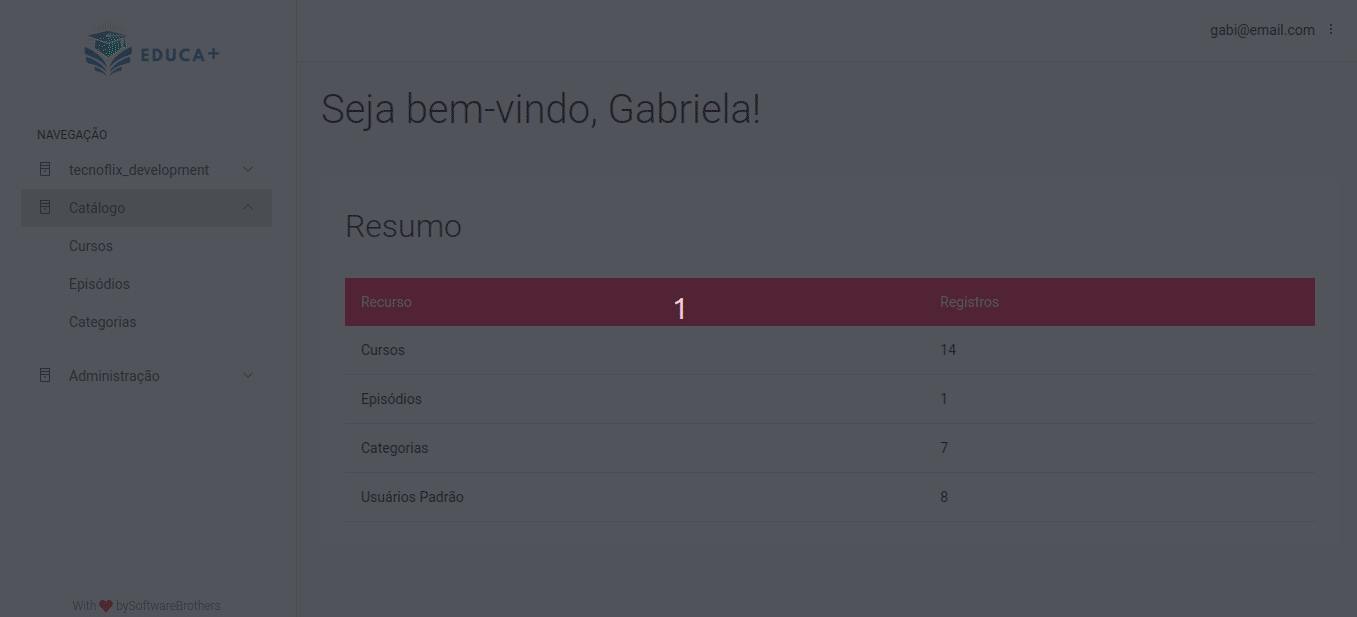 Tela inicial EducaFlix